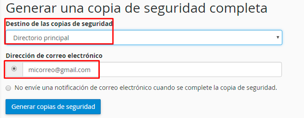 Copia de seguridad